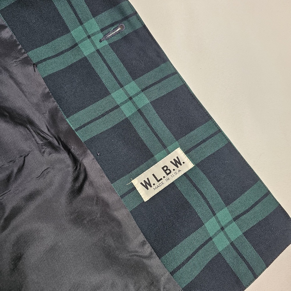 VTG 80s Plaid Blazer Womens 10 T Green Black‎ Tartan Check Preppy Jacket - Picture 5 of 5